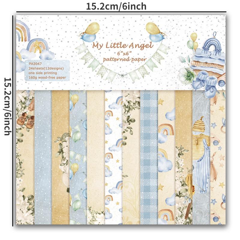 

24 Sheets My Little Angel Paper Pads Cutting Dies Art Background Origami Scrapbooking Card Making. Light Grey
