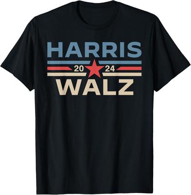 Harris Waltz 2024 Walz Retro Vintage Vote President VP T-Shirt S-5XL