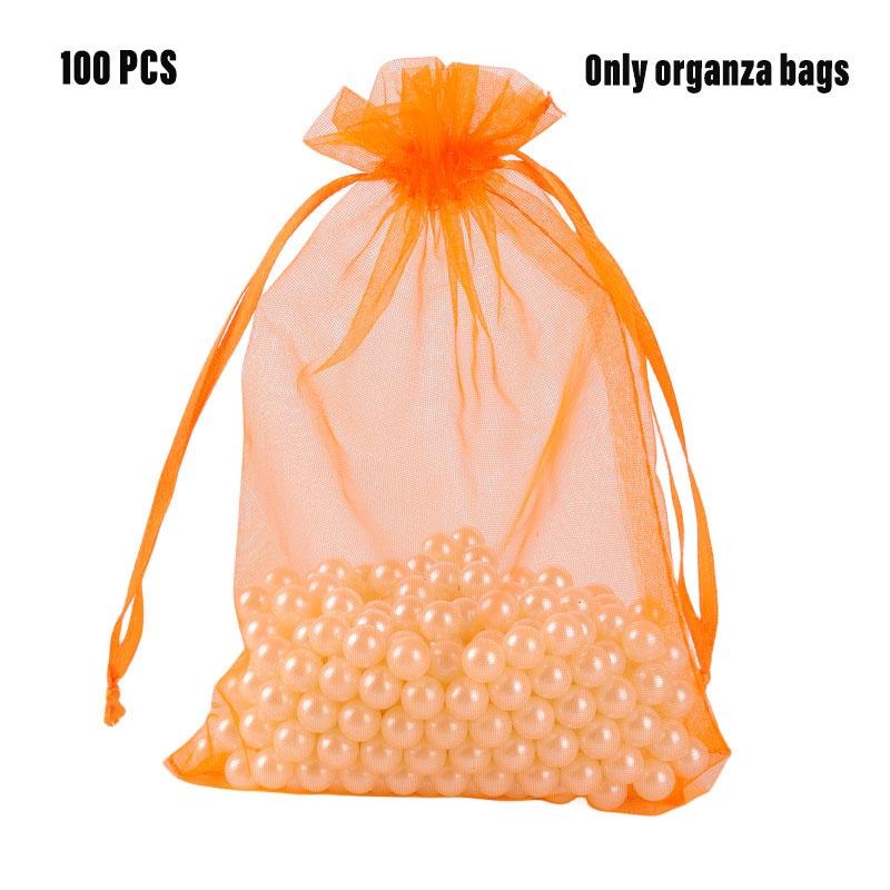 Elegante Organzabeutel in 11 Größen, durchsichtig und stilvoll, Süßigkeitenverpackung für Hochzeitsgeschenke