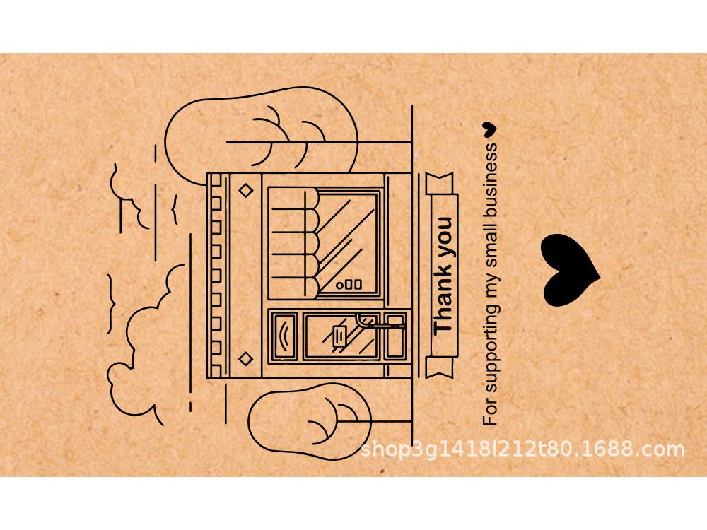 30er-Pack Dankesgrußkarten aus Kraftpapier – Blanko-Geschenkkarten