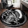 Alien Fire Round Mat, Anti-slip Circle Carpet Chair Rug For livingroom,Bedroom, Doormat Home Decor Gift Christmas Gifts