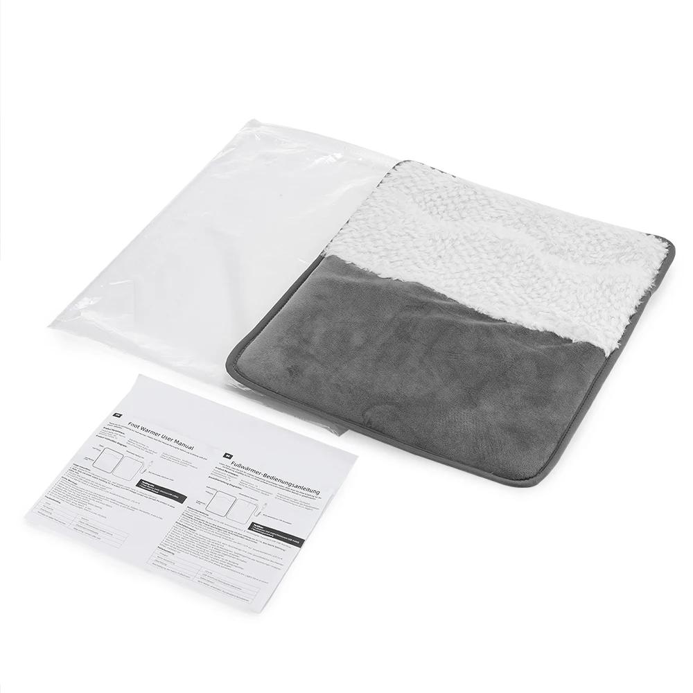 Electric Foot Heating Pad USB Charging Soft Plush 50°C Winter Foot Warmer Heater Improve Sleeping Household Foot Warming Mat