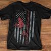 Fishing T-shirt with American Flag, Fly Fishing Shirt, Fishing Gear, Fishing Gif