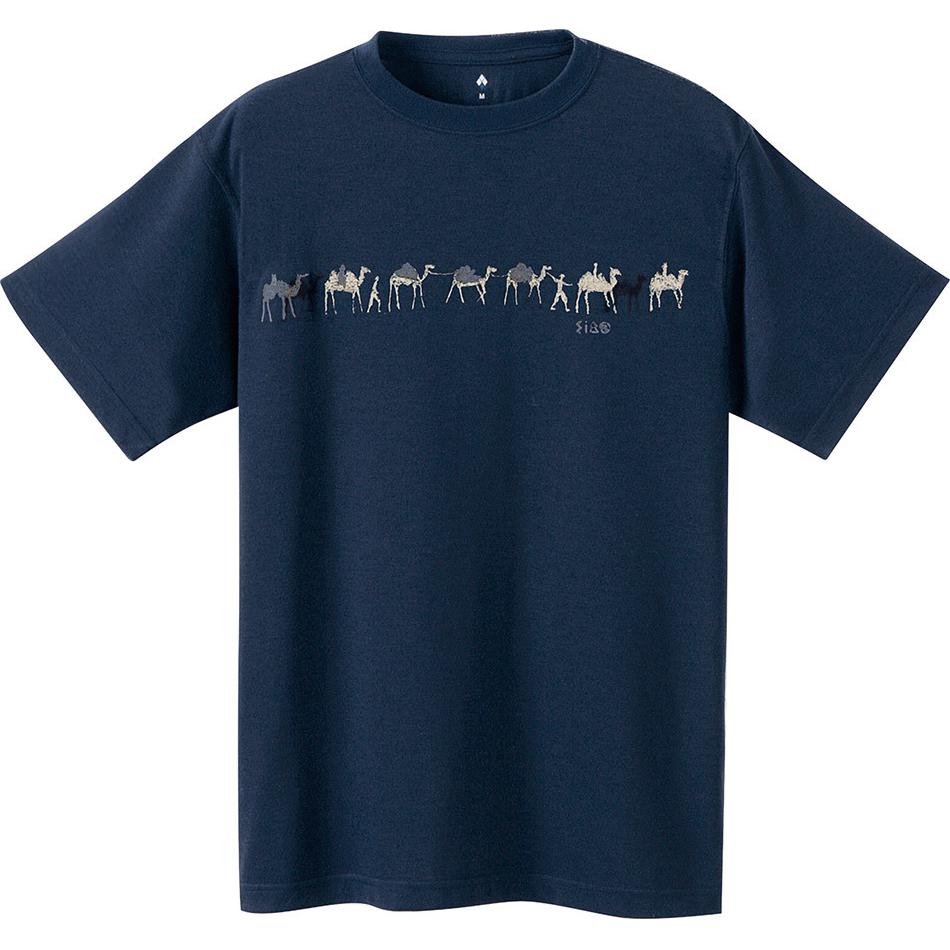 

MONTBELL Быстросохнущая футболка с коротким рукавом, с принтом морских животных и верблюдов, для активного отдыха и спорта, унисекс S