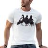 Trio of Warbling Magpies. Australian Theme Decor, Original Artwork. Unique Gift. T-Shirt Classi