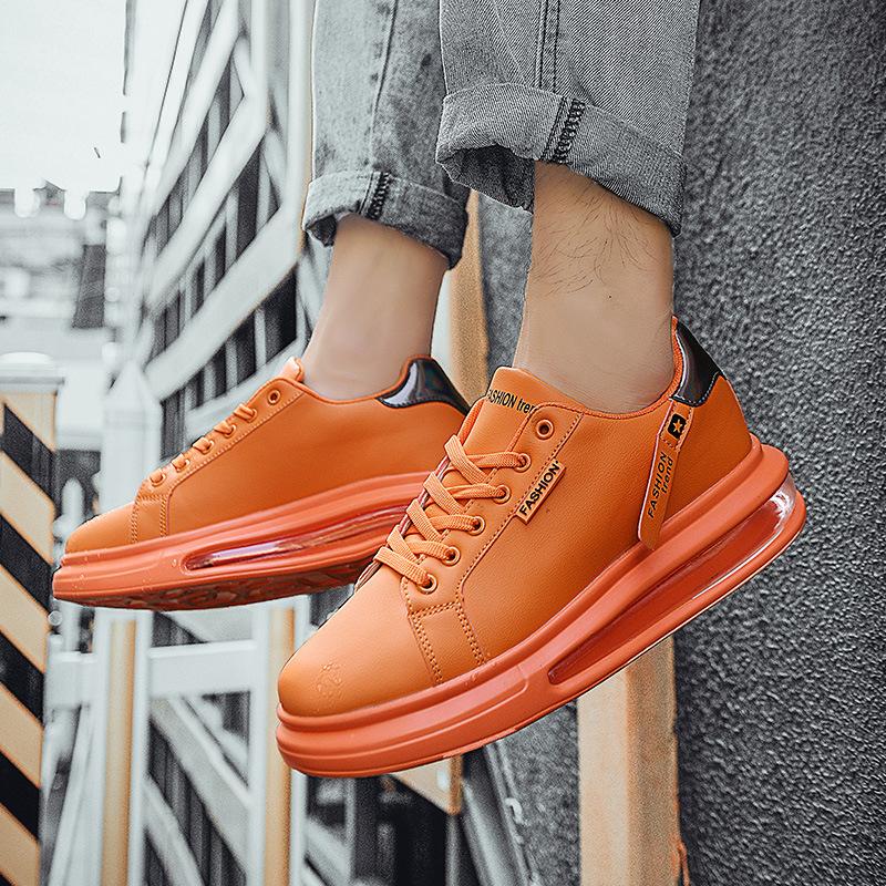 Luftpolster runde Spitze Ganzjahres Low-Top Freizeitschuhe Outdoor-Sportschuhe Helle Schnür-Board-Schuhe für Schüler