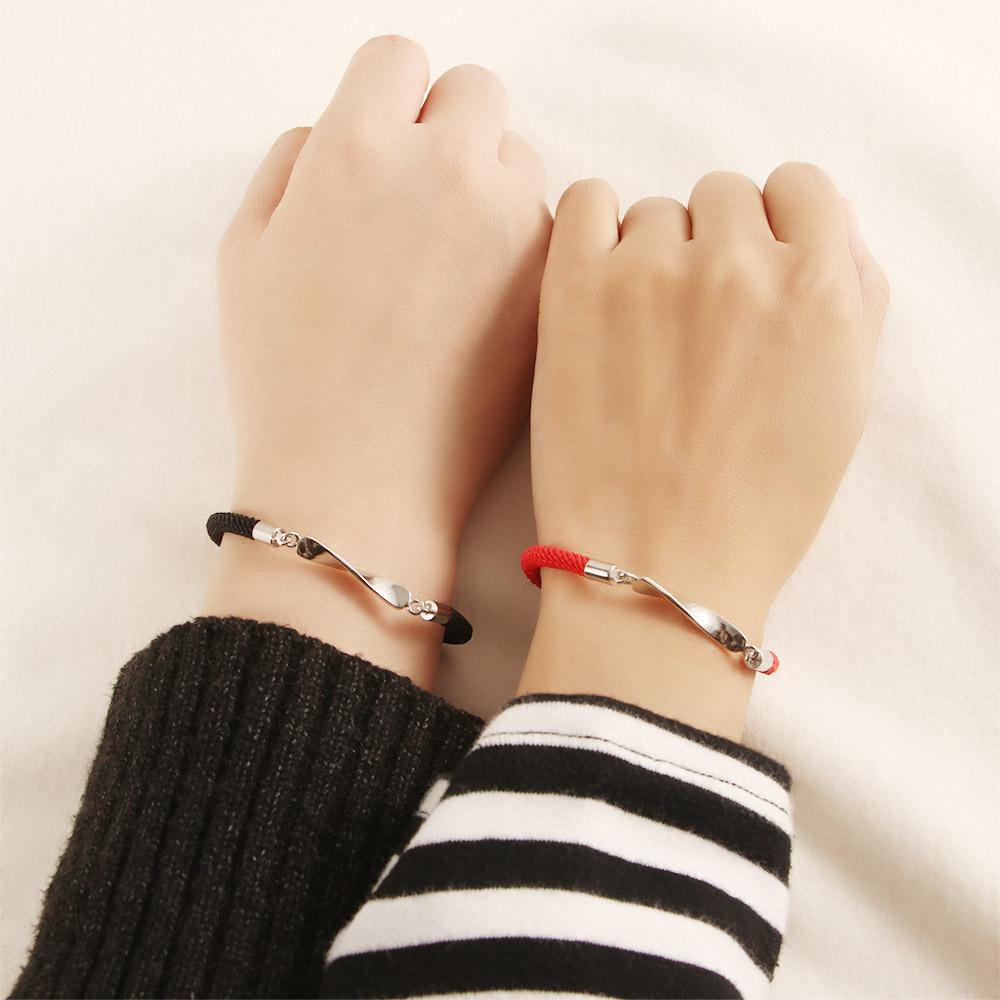 Accessories Men Weaving Rope Wave Zinc Zinc Alloy Hand Rope Couples Bracelets Friend Bracelet Mobius Ring