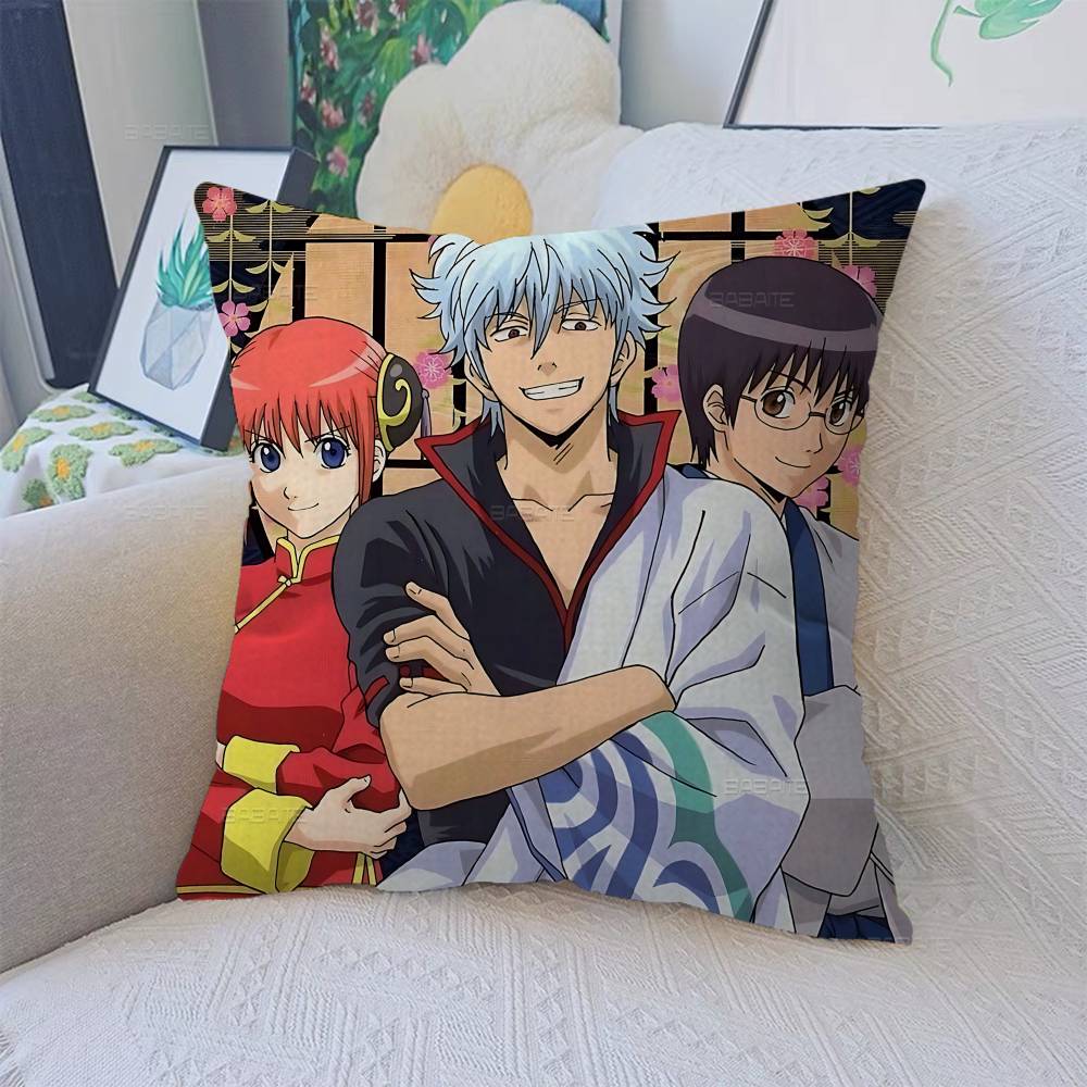 Anime G-Gintama Funny Cushion Cover Inches Farmhouse Decor Home Throw Pillow Covers for Couch Decorations