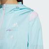 Adidas Ust Windbreaker Sports Casual Adjustable Hooded Jacket Women Jackets Ocean-Blue White HE9961