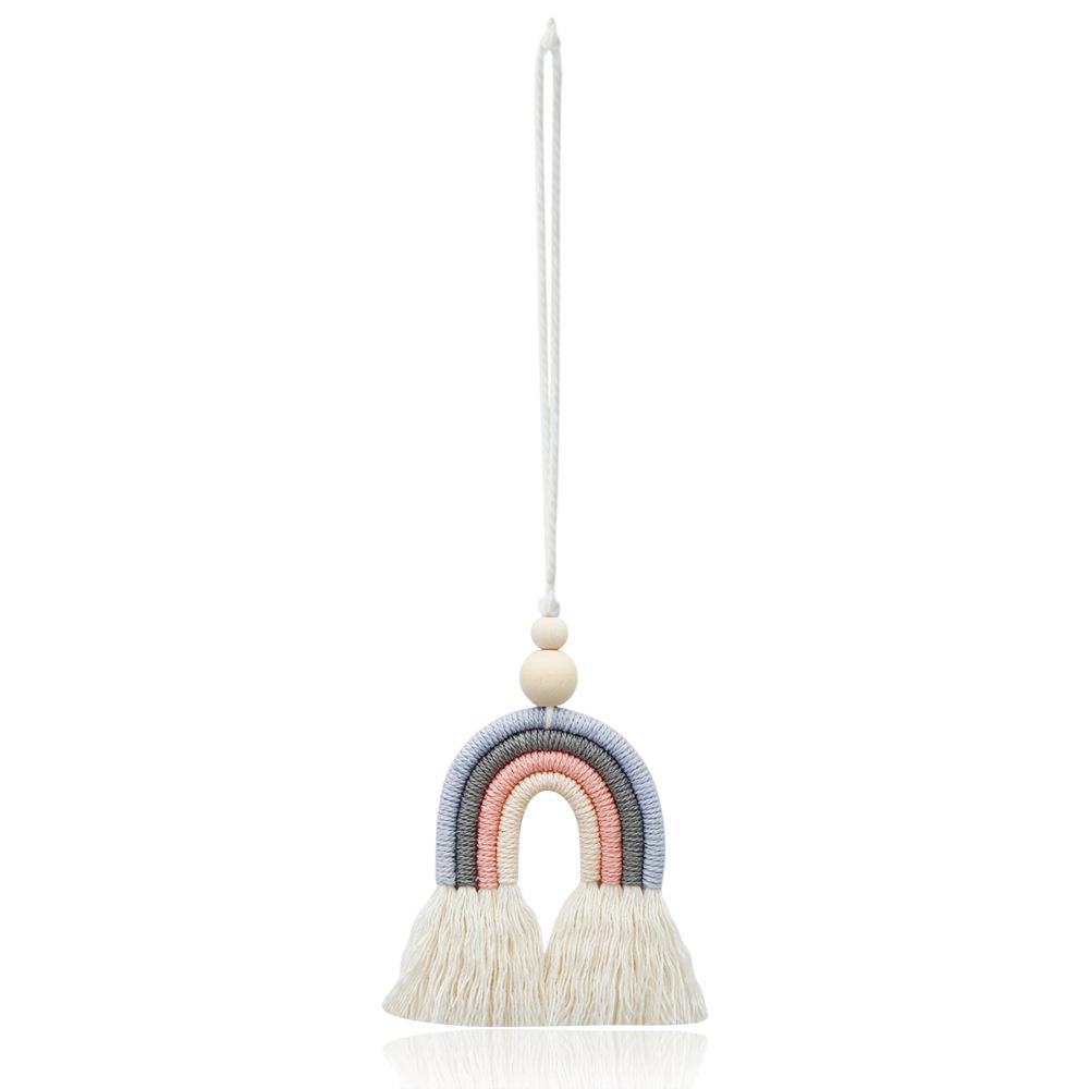 3 Color Creative Cute Rainbow Decor Hanging Pendant Ornament Car Rear View Mirror Car Styling Auto Interior Decor Accessories
