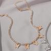 Crystal Butterfly Pendants Women Chokers Personality Gold Hollow Chain Choker Necklaces for Ladies Punk Collar jewellery