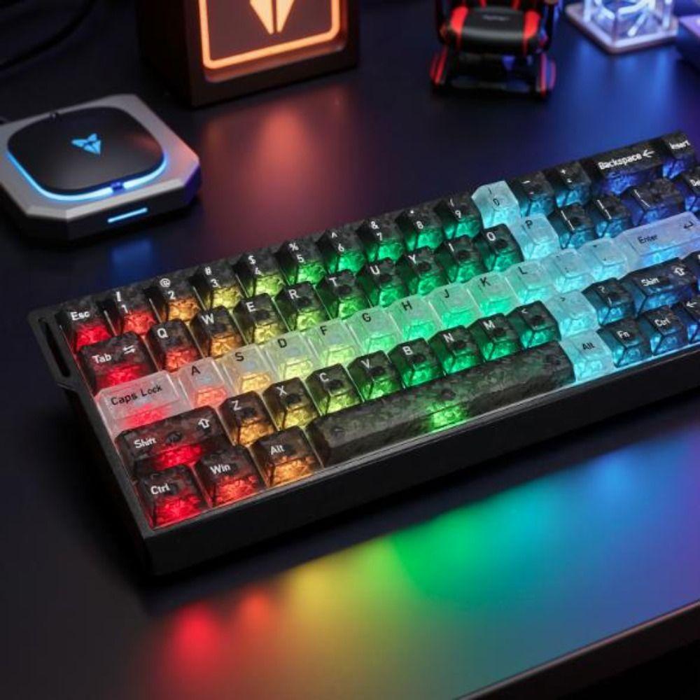 Průhledný průhledný set klávesnic Ice Cherry Profile PC Klávesy Mechanická klávesnice