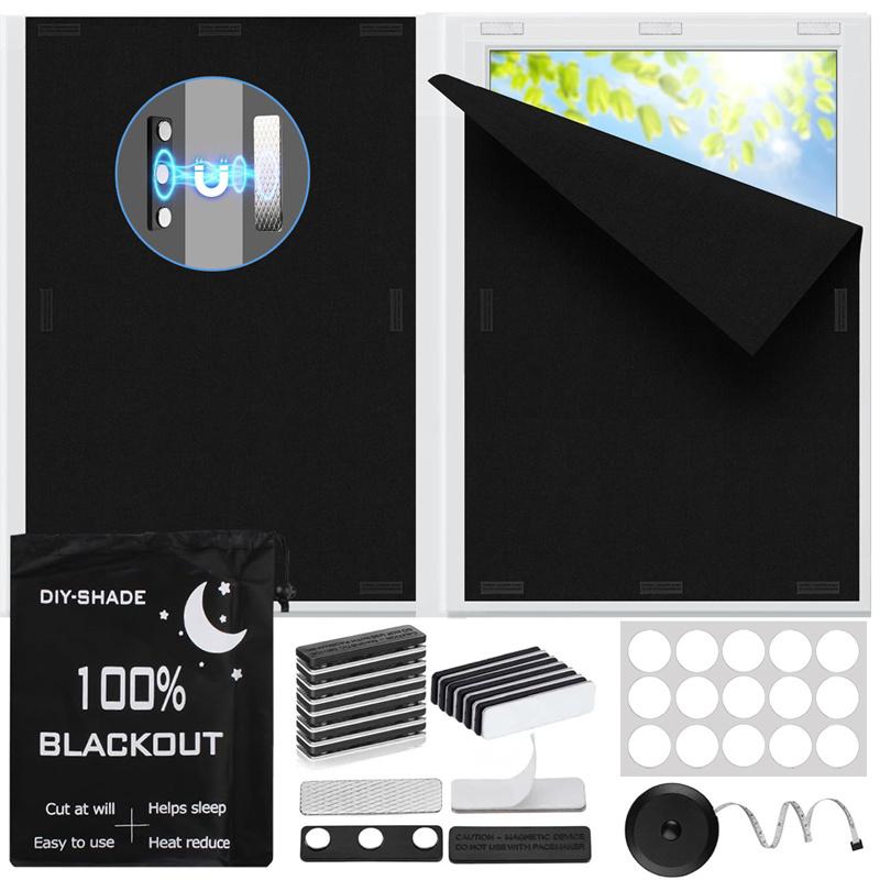 Copertura Oscurante 100% Tende Oscuranti Blocco Luce Più Oscuro Pellicola Privacy Anti Sguardo Casa Casa Vetro Colorato Tessuto Tenda Portatile Camera da Letto