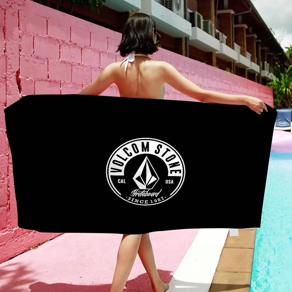 Volcoms Anime Logo Beach Swimming Towel Soft Absorbent Towel Gifts for Kids Travel Camping Gym