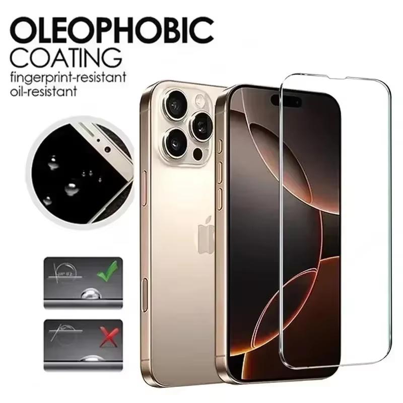 6Pcs Tempered Glass For iPhone 17 16 15 14 13 12 11 Pro Max Mini Screen Protector For iPhone 7 8 Plus 16e XR X XS Max Glass Film