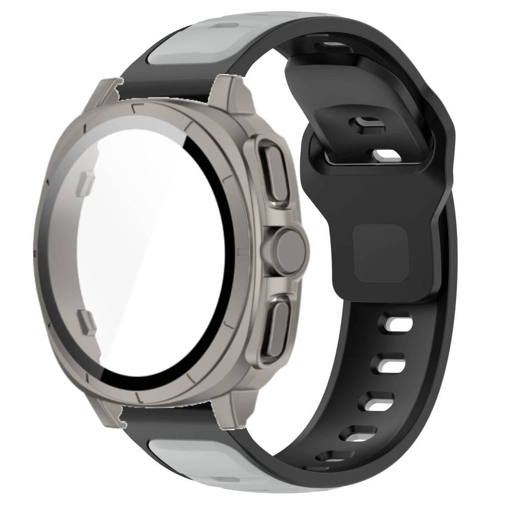Silicone Band +Tempered Glass Case For Samsung Watch 7 40mm 44mm Strap Protector Cover For Samsung Galaxy Watch 7 44mm 40mm