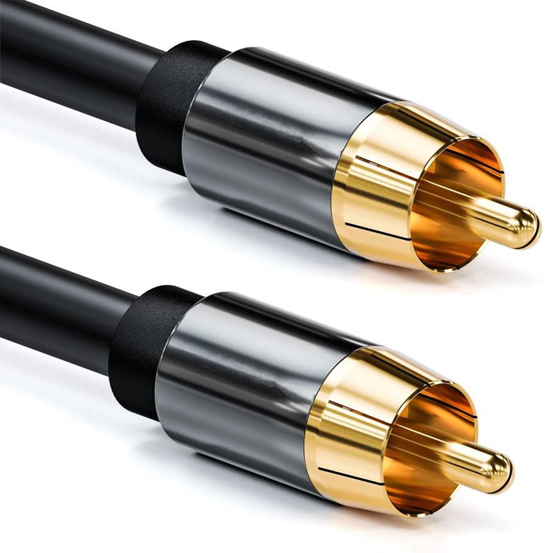 

5m RCA to RCA Cable Coaxial 75 Ohm SPDIF Digital Audio Cord HiFi Stereo Speaker AUX Connection Line As Shown A