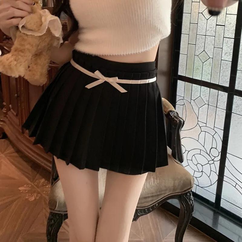 Dámské skládané minisukně Letní móda Obvazy s mašlí Sukně řady Y2K Ležérní streetwear Dámské Jk sukně s vysokým pasem Novinka