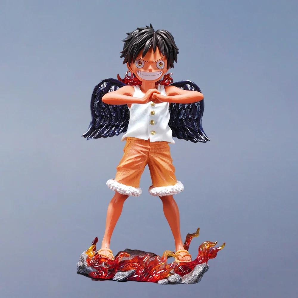 

17cm/6.69in Anime ONE PIECE Figure Seraphim Luffy Action Figures Pvc Statue Desktop Ornamen Set Model Toys Presents