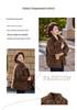 Mid-Age Women's Winter Fashion: Velvet-Thickened Short Cotton Jacket with Leather and Fur