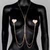 2023 Heart-Shaped Rhinestone Nipple Pasties & Sexy Multilayer Breast Chain