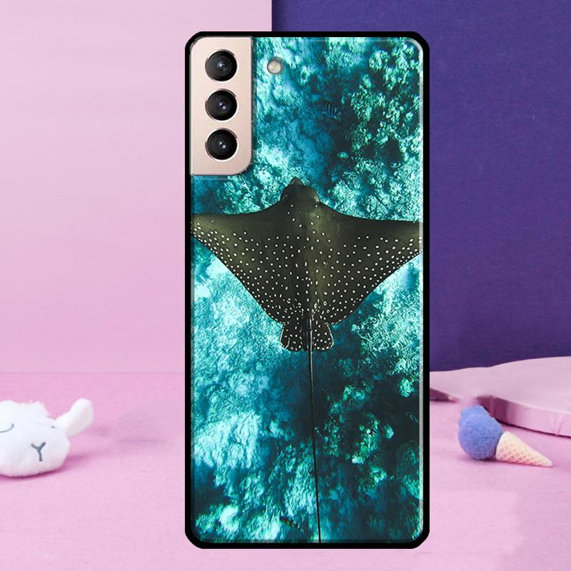 Animal Manta Ray Phone Case For Samsung Galaxy S25 Ultra S24 Ultra S9 S10 S20 S21 S22 Plus S23 S24 FE Cover