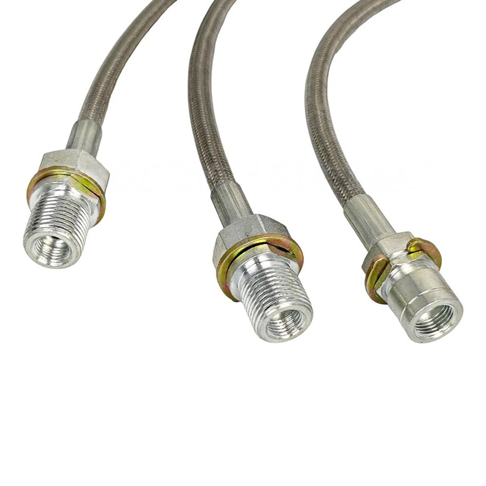 2PCS 24in Front Extended Stainless Steel Brake Lines 89340S For Chevy For C20 K10 K20 For GMC For C15 C25 K15 K25 1971-1991