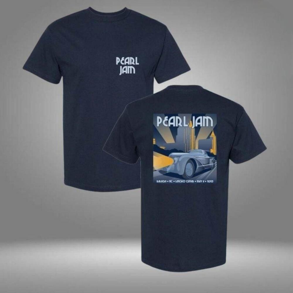 

Pearl Jam Event Merch Nigh 1 At Lenovo Center In Raleigh NC USA On May 11 2025 Two Sided Unisex T-Shirt S чёрный