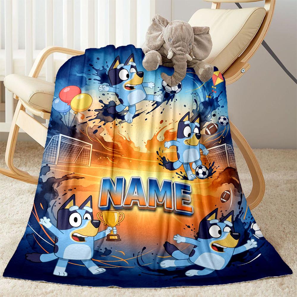 Soccer Fun Customize Text Blanket Multi-purpose Customizable Blanket Ultra-Soft Perfect for Chair Nap Home Decor Living Room Ideal for All Seasons