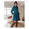 Women's Coats - Daily Women's Hooded Double Breasted Wool Blend Mid-long Cloak Coat Winter Outerwear
