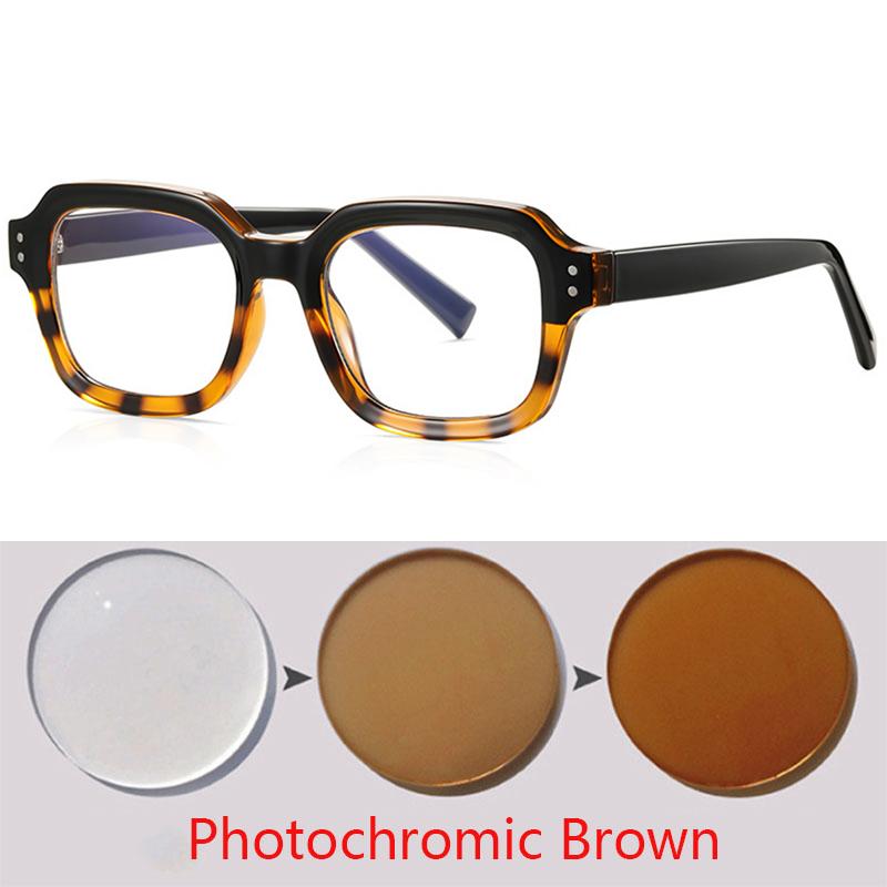 Square  Retro British Style Optical Frame European Fashion Eyeglass Frame 0 -1.0 -1.5 -2.0 -2.5 To -6.0