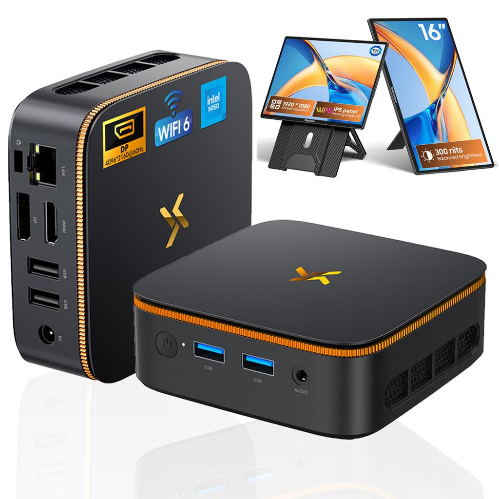 Huidun H50 Mini PC AMD Ryzen 3300U 16GB 512GB SSD Windows 11Pro MINI Počítač HDMI