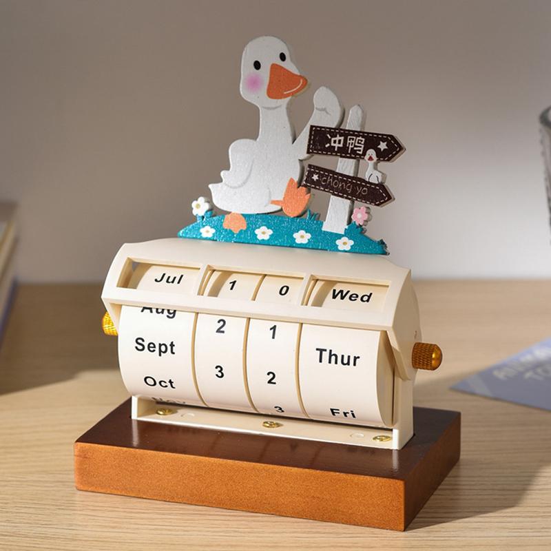 Rotating Perpetual Calendar Desktop Ornaments Countdown Reminder Card 2025 Calendar Mini Rotating Desk Calendar Annual Calendar