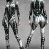 Unisex Mechanical Armor Robot Warrior 3D Digital Printed Halloween Cosplay Jumpsuit Women Men Carnival Party Dress Up Costume