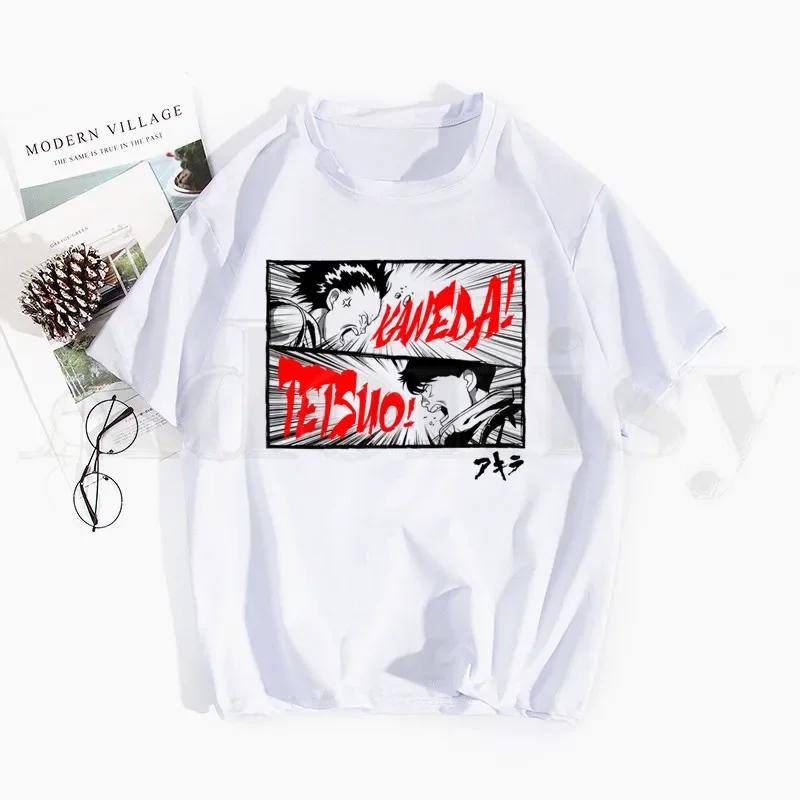 Akira Shotaro Kaneda Motociclista A Cápsula Japão Anime Camisetas Tops Camisetas Homens Mulheres Manga Curta Camiseta Casual Streetwear Engraçado