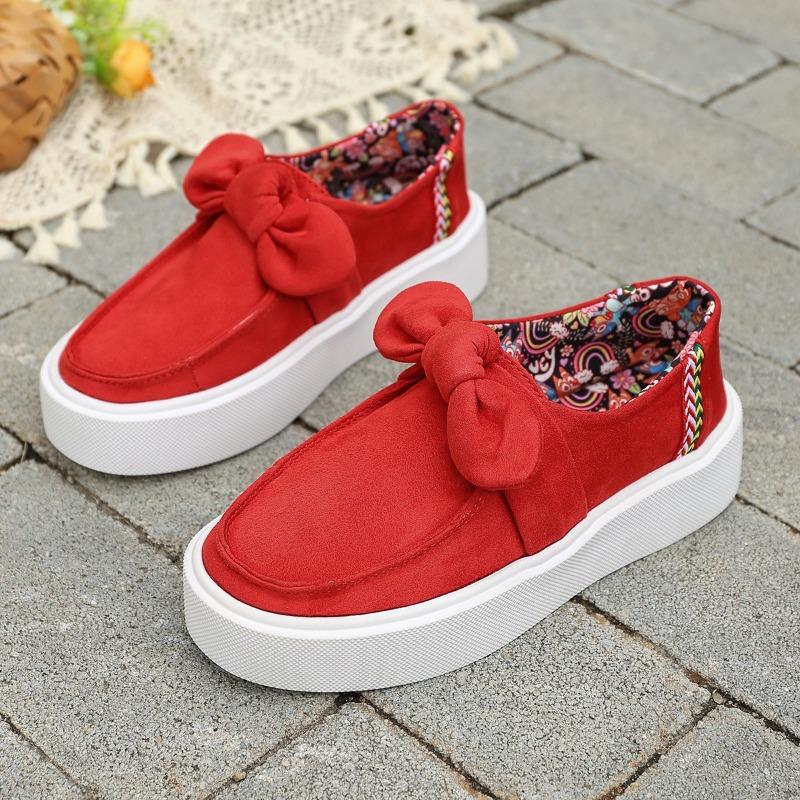 New Women Casual Shoes Height Increasing Wedge Sneakers Woman Vulcanize Canvas Shoes Solid Color Plus Size Chunky Platform Shoes