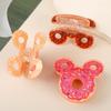 1pc Sparkling Girl's New Simulated Food Doughnut Gripper Personalized Fun Cute Hair Clip