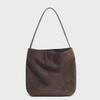 2024 Autumn/Winter High-End Matte Leather Women's Large Capacity Bucket Tote Bag - Versatile for Commuting