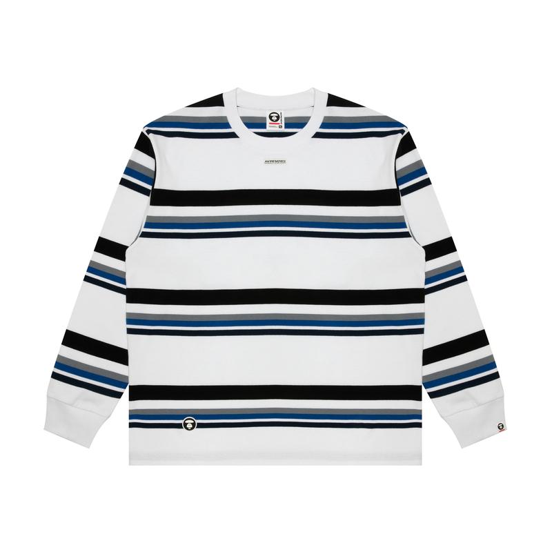 Aape horizontal-stripes long-sleeves T-shirt AAPLTM1542XXN