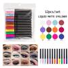 12 Color Matte Liquid   Set Eye Makeup Liquid Colorful Eye Liner Waterproof Smudge-proof  -lasting