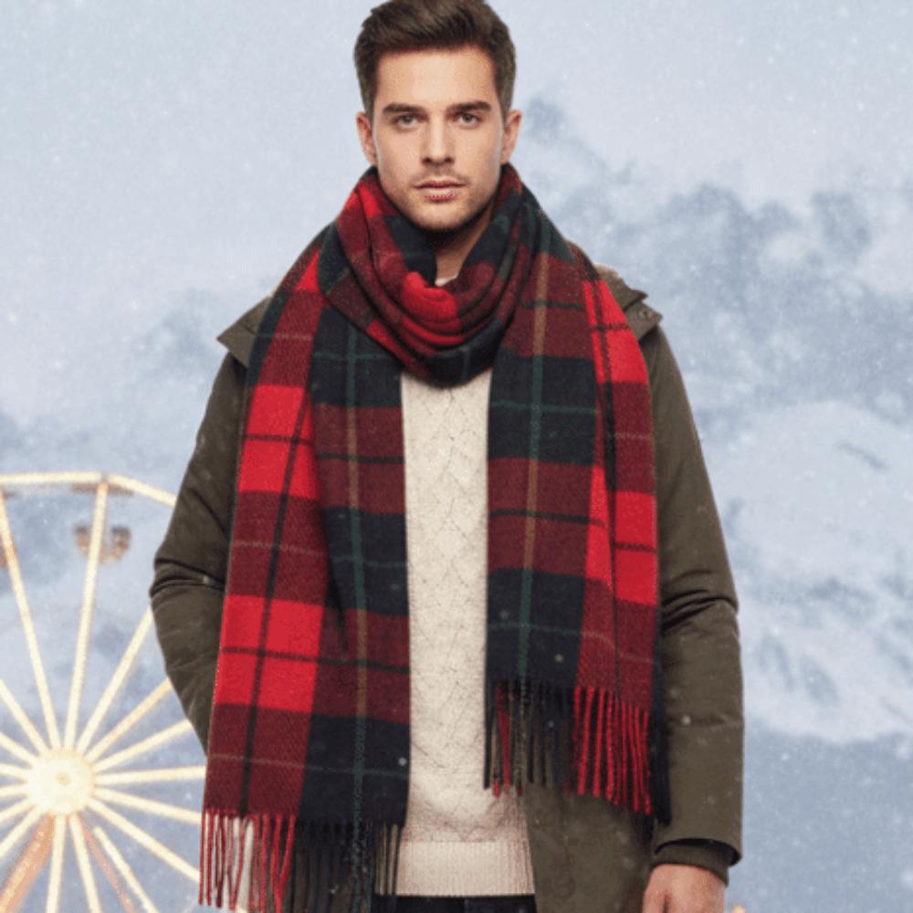 Plaid Cashmere Neckwear Classic Gingham Shawls Warm Stoles Tartan Mufflers Party