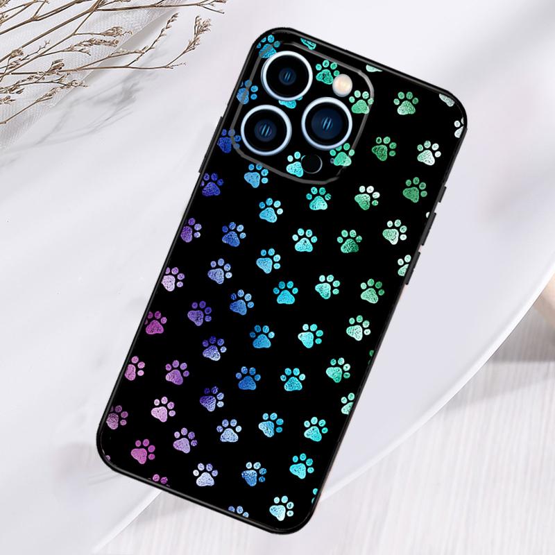Cat Dog Paws Phone Case For iPhone 16 Pro Max 15 14 12 11 13 17 Pro Max Plus 12 13 Mini 16e 17 Air Cover