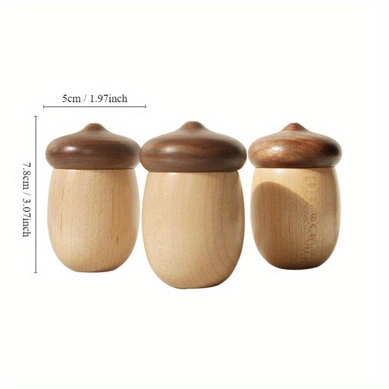 1Pc Toothpick Holder Cute Marshroom Shape Toothpick Holder Black Walnut of Storage Box Cute Toothpick Holder Dispenser