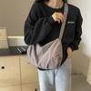 Einfarbige Umhängetasche Studenten Schultertasche mit großer Kapazität Damen Hobo-Tasche