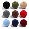 10pcs 16mm Acrylic Flocking Velvet Beads Colorful Round Ball Loose Spacer Bead For Jewelry Making DIY Necklace Bracelet Earrings