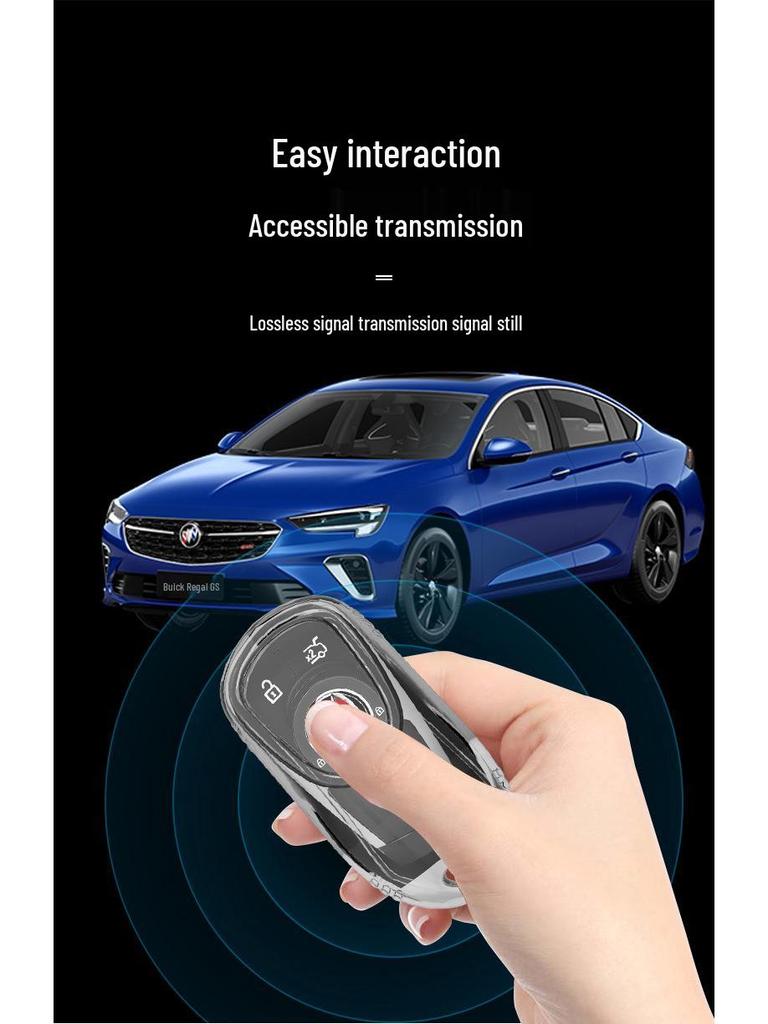 Transparent Full-Wrap Key Case for Buick Envision/Regal/Verano/Lacrosse/GL8