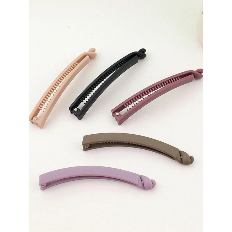 1/5 Stück Mode Einfache Mattierte Bananen Haarspangen Haarclips Für Frauen Mädchen Party Haaraccessoires