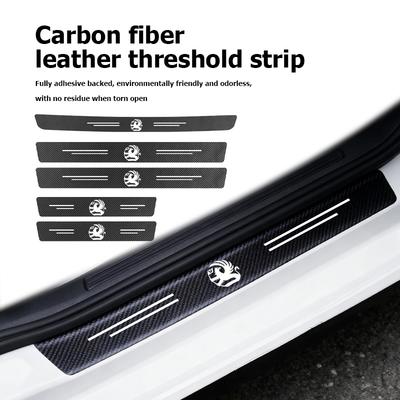 Placas Protectoras Antirrayaduras para Umbral de Puerta de Coche Pegatinas Protectoras de Umbral de Fibra de Carbono para Vauxhall Corsa Astra Mokka Grandland Crossland Combo