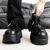 2024 Winter Retro Platform Round-Toe Lace-Up Derby Shoes - Height-Increasing & Versatile Casual Footwear