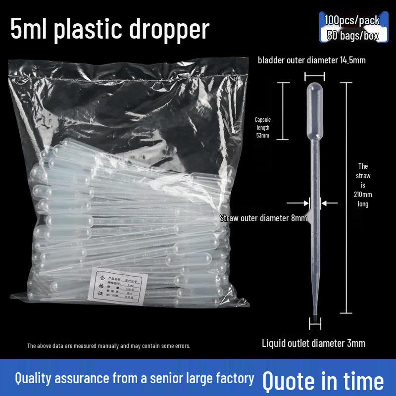 Plastik-Pasteurpipette mit Skala für chemische Experimente